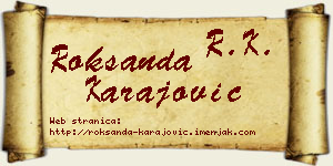 Roksanda Karajović vizit kartica